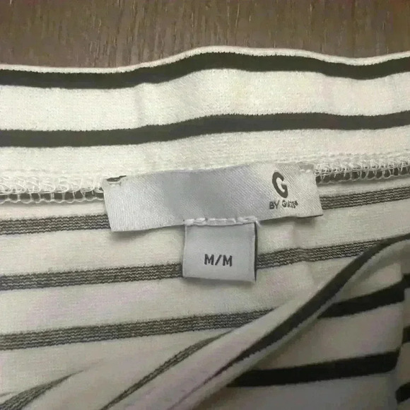 G by Guess - Marlene Off Shoulder Cutout Stripped Dress Size M - Picture 3 of 3